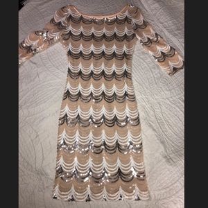 CRYSTAL DOLL BLUSH BODYCON DRESS